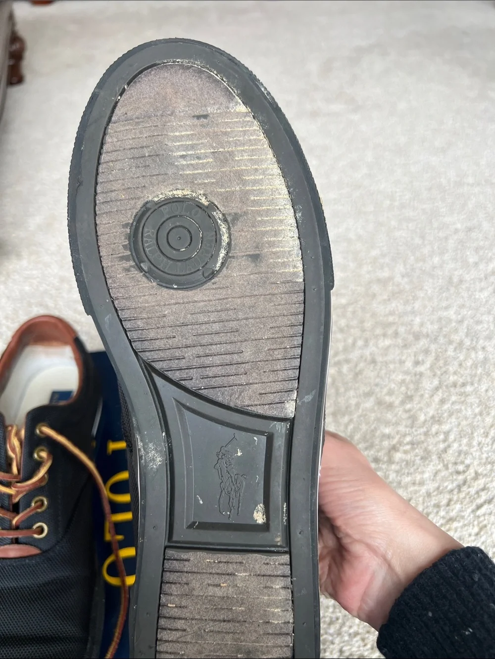 Polo by Ralph Lauren Men’s Black Canvas Low-Top Sneakers Size 11.5 D